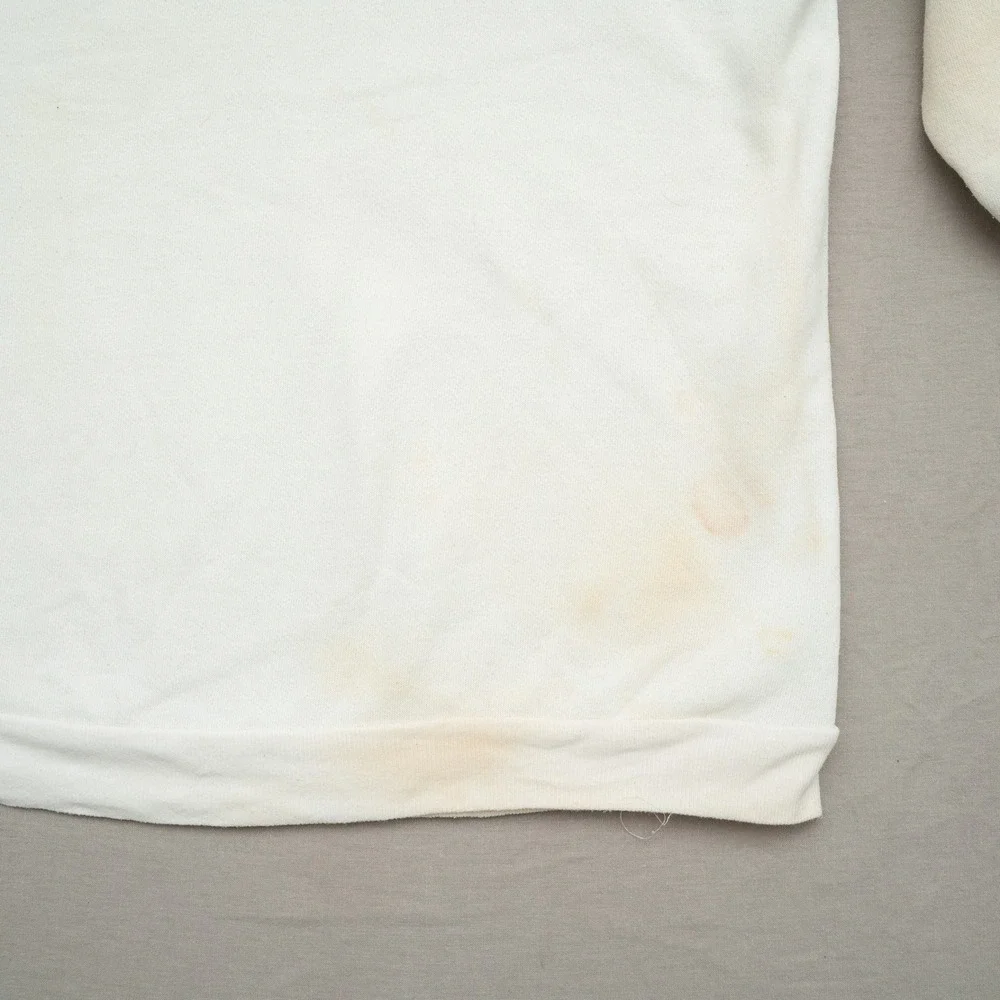 Vintage 90s USA Made Nike Spellout Crewneck Sweatshirt White Distressed XXL‎